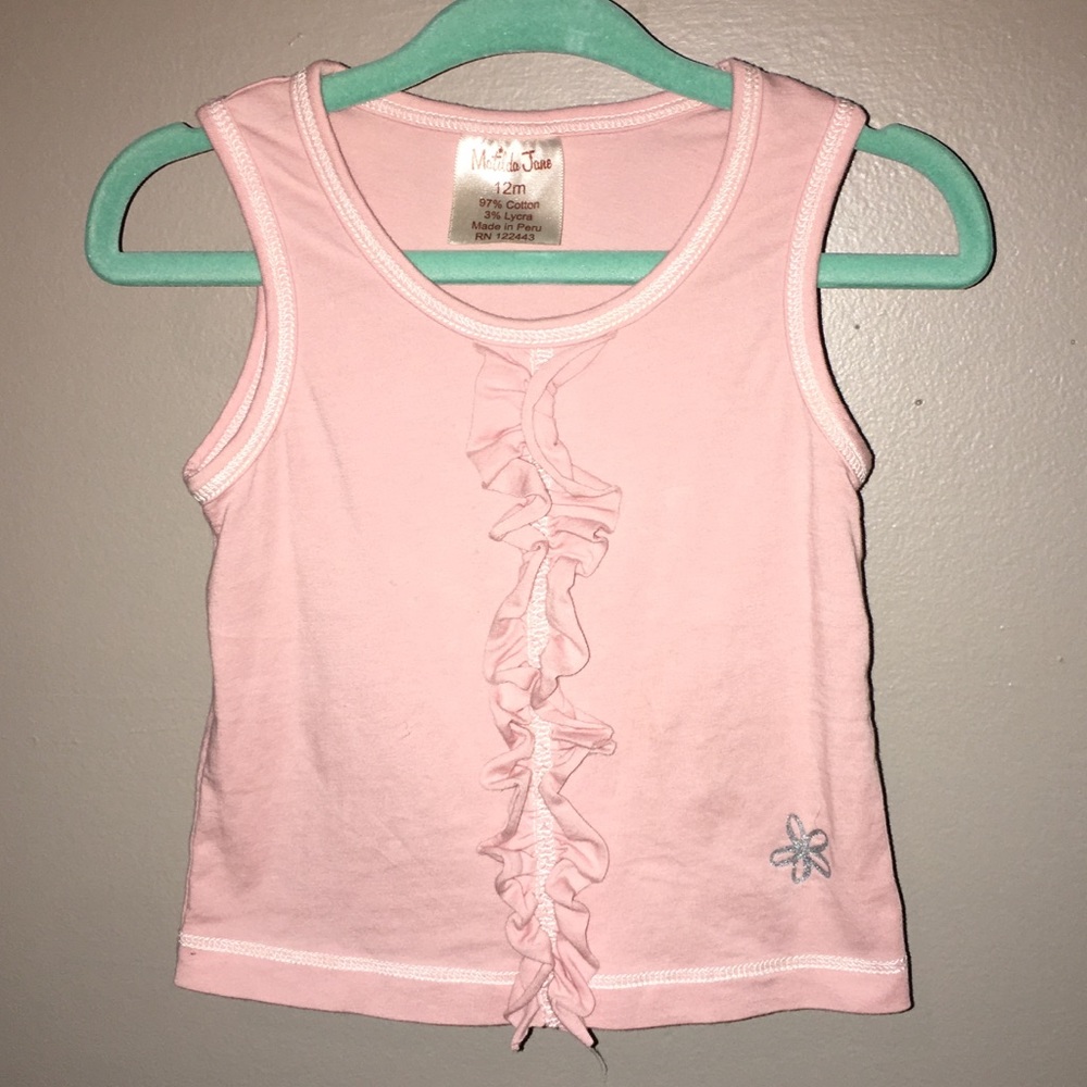 12M Matilda Jane Soft Pink Ruffled Tank - Picture 3 of 5